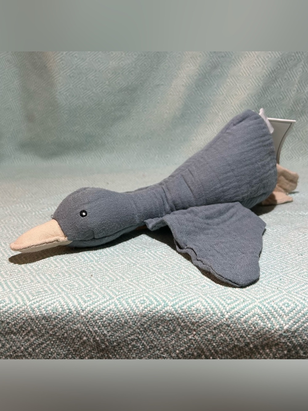 H&M Home Gray Blue Goose Plush Stuffed Animal NWT